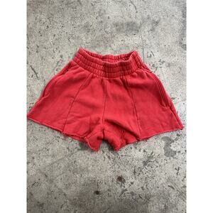 Good‎ American Pull on Shorts Womens size Large 1 Red Green Elastic Waist Lounge